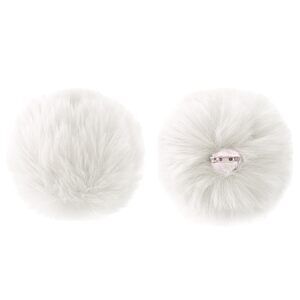 2926 2 Pcs Easter Bunny Tail Beige Rabbit Tail Costume